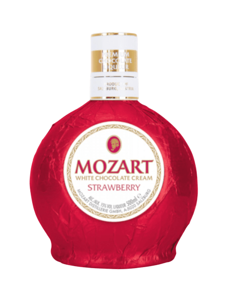 Mozart White Chocolate Cream Strawberry; 15 %vol.; 0,5 Liter